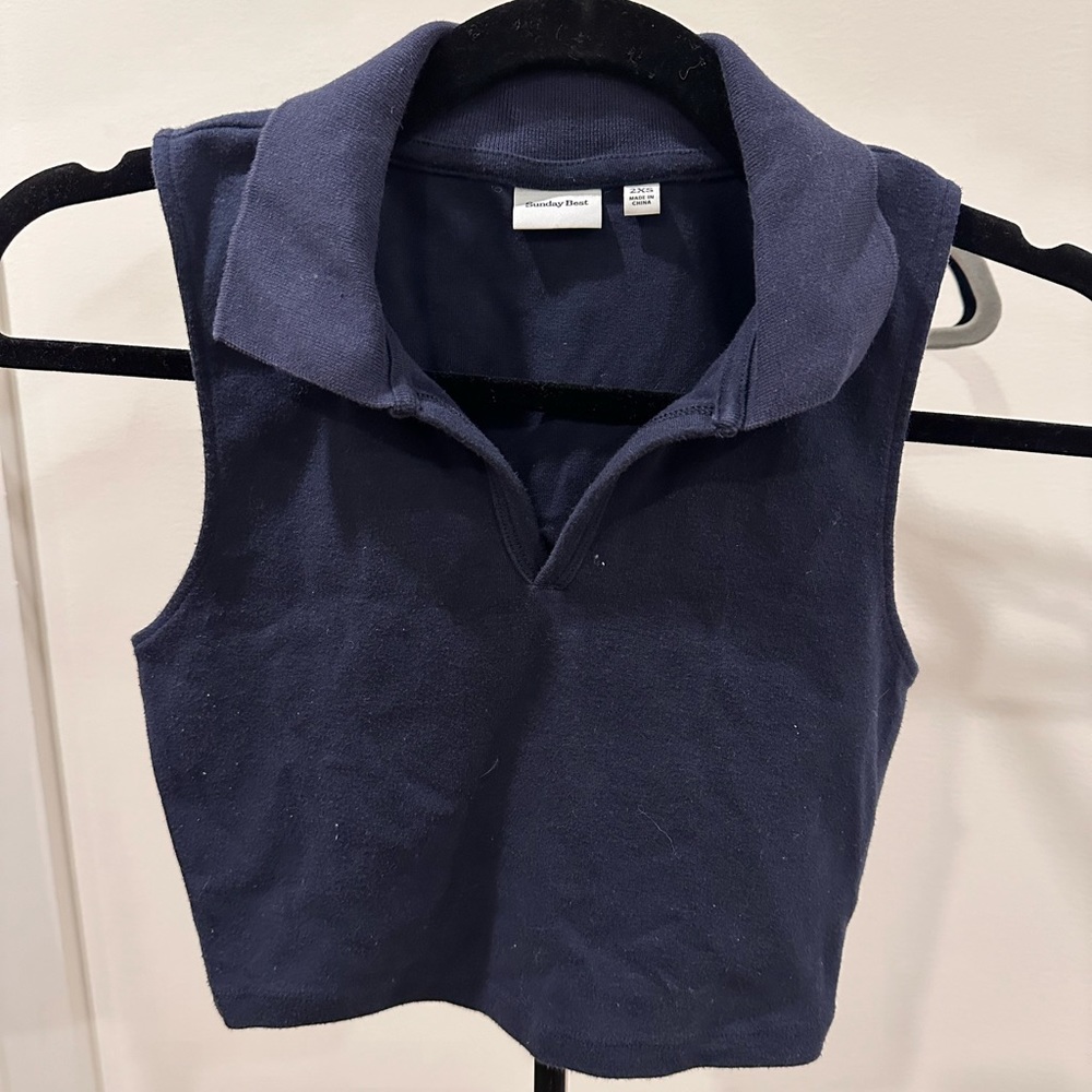 Aritzia Sunday Best tank with collar